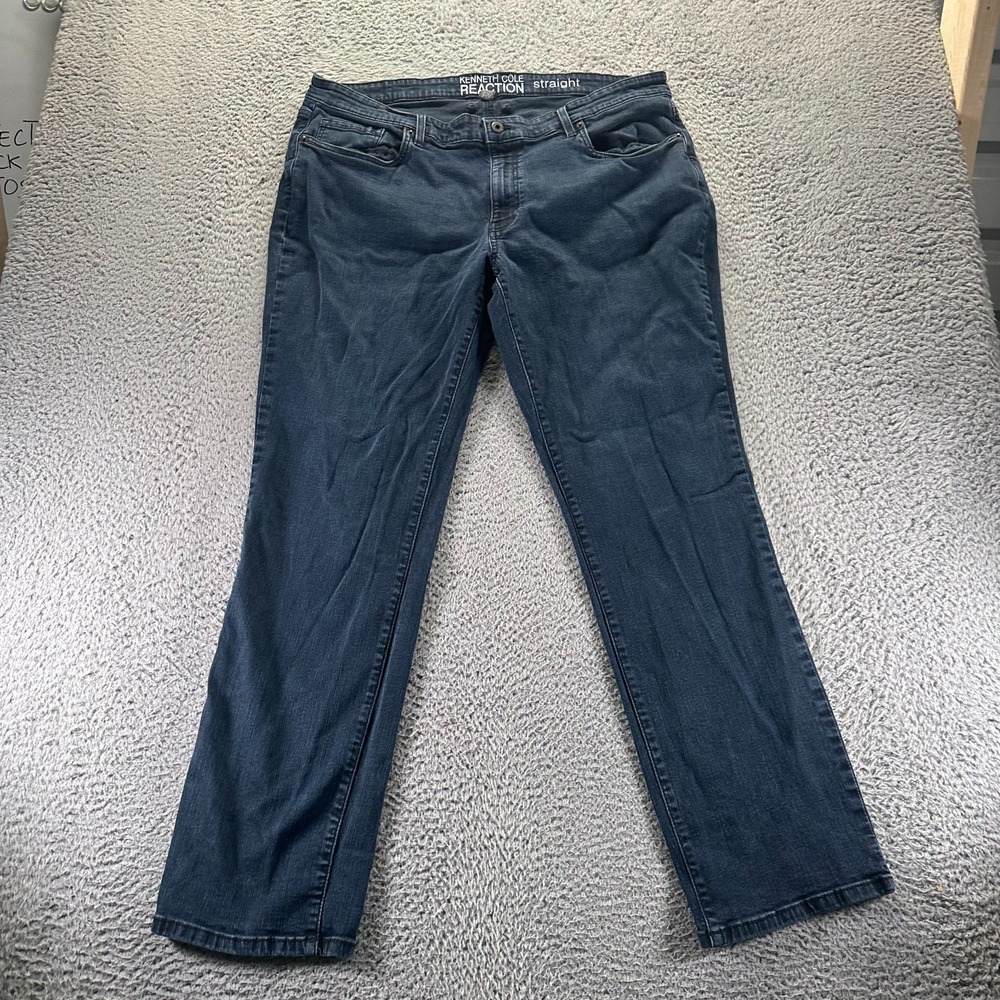 Kenneth Cole Reaction Jeans Mens‎ 38x32 Blue Cotton Denim Straight Leg Workwear